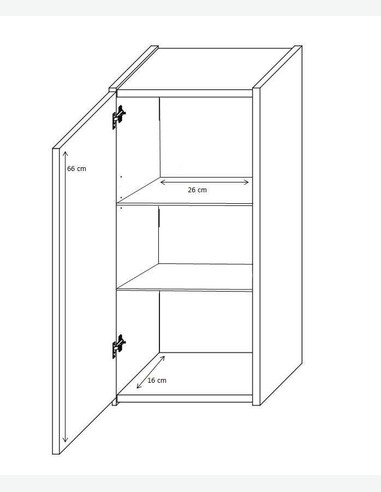Blanco - Wandschrank in weiß - Maße