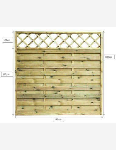 Cremona - Sichtschutzwand aus Holz - Maße