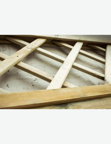 Cremona - Sichtschutzwand aus Holz - Detail
