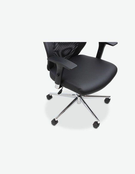 Master - sedia ufficio girevole nera con braccioli - regolabile in altezza - dettaglio