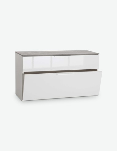 Cinzia - Sitzbank mit 1 Schublade und 1 Klappe 2
