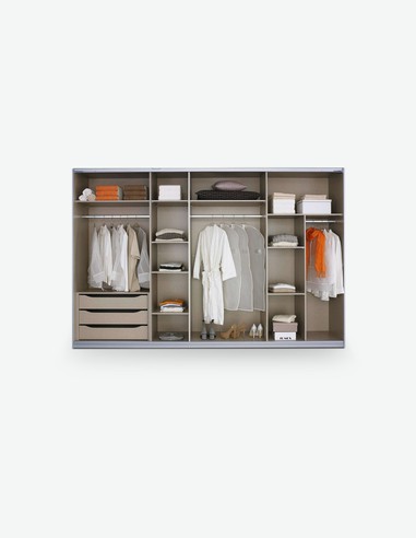 Universal - Einlegeboden, groß, aus Holzdekor in Texline look für die RUBITO Schränke