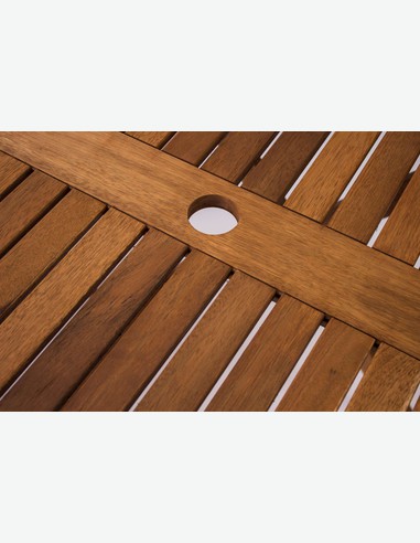 Malvi - Klappbarer Tisch für Garten / Balkon, aus massivholz