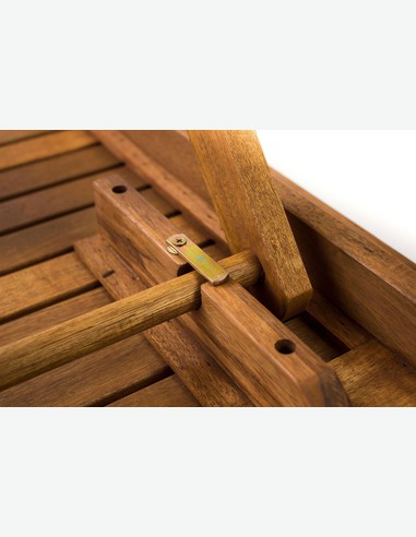Malvi - Klappbarer Tisch für Garten / Balkon, aus massivholz