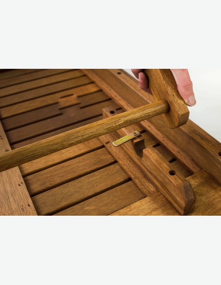 Malvi - Klappbarer Tisch für Garten / Balkon, aus massivholz