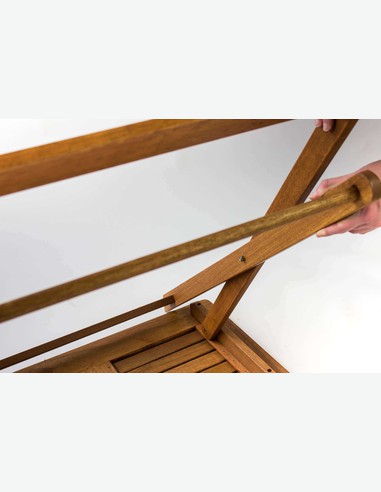 Malvi - Klappbarer Tisch für Garten / Balkon, aus massivholz