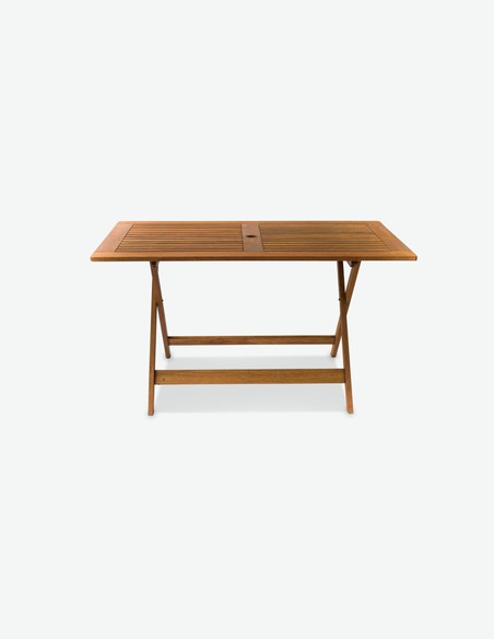 Malvi - Klappbarer Tisch für Garten / Balkon, aus massivholz, groß