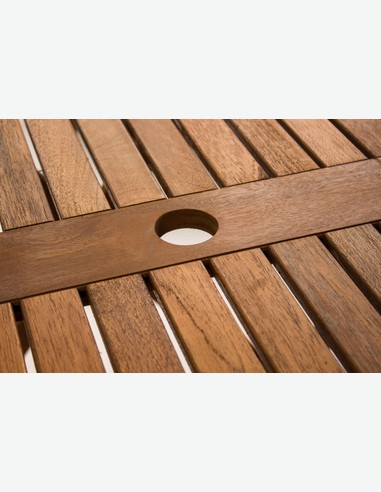 Malvi - Klappbarer Tisch für Garten / Balkon, aus massivholz, groß