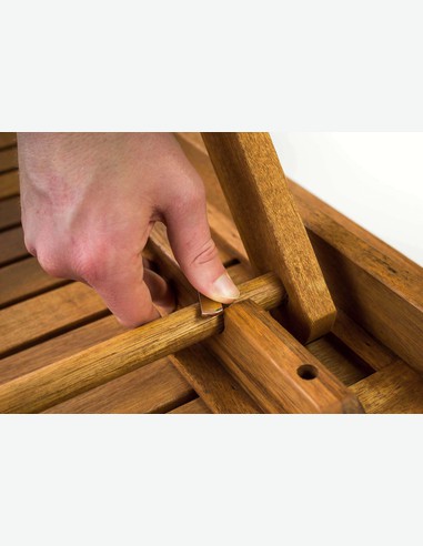 Malvi - Klappbarer Tisch für Garten / Balkon, aus massivholz
