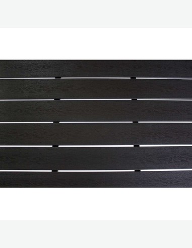 Badia big - Gartenset aus Metall / Polywood bestehend aus einem großen Tisch und vier stapelbaren Stühlen für Garten / Balkon