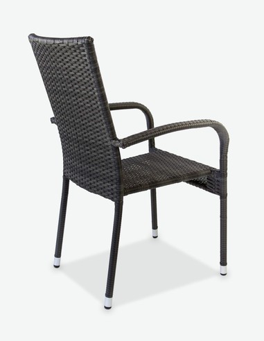 Piave small - Gartenset bestehend aus einem großen Tisch und vier stapelbaren Stühlen