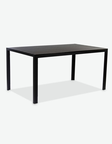 Piave small - Gartenset bestehend aus einem großen Tisch und vier stapelbaren Stühlen