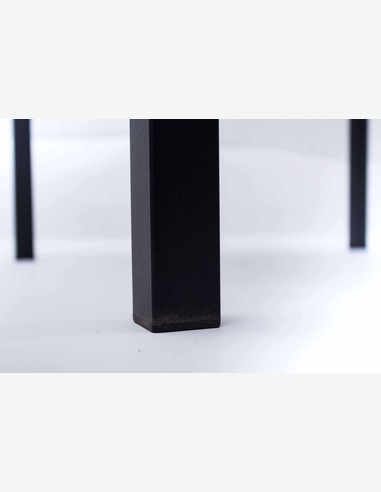 Arezzo small - Gartenset bestehend aus einem Metalltisch mit Glasoberfläche und vier stapelbaren Stühlen