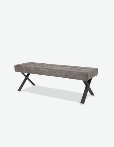 Diana - Küchenbank mit Metallgestell und Polsterung aus Kunstelder in Vitageoptik 2