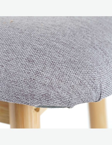 Edo - Bank aus massivem Bambusholz, graues Sitzpolster inklusive