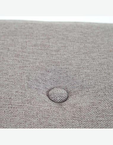 Edo - Bank aus massivem Bambusholz, graues Sitzpolster inklusive