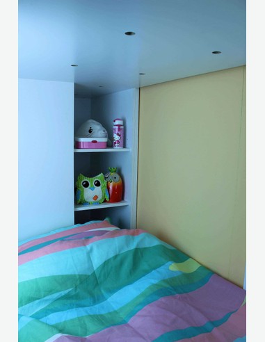 Moritz - Hochbett - weiß und Sandeiche Dekor Milieu