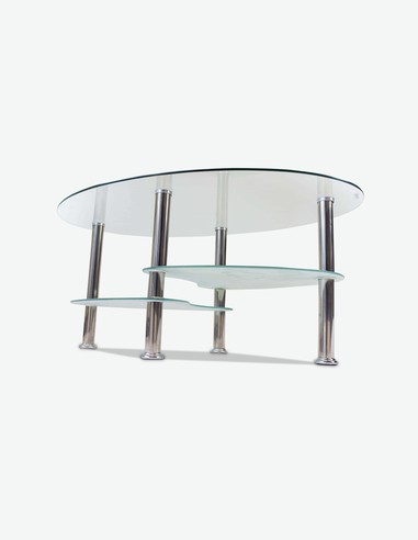 Hidalgo - Couchtisch aus Glas und Edelstahl 2