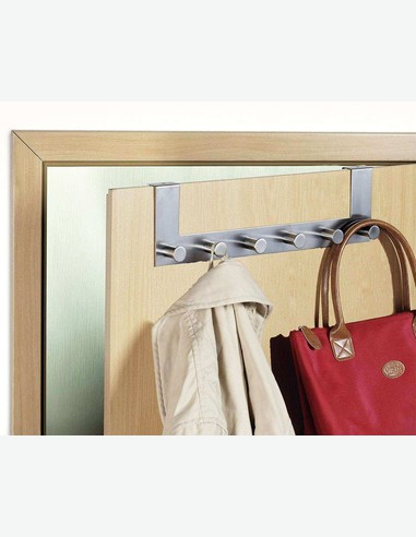 Celano - Türgarderobe aus Edelstahl mit 6 x Haken