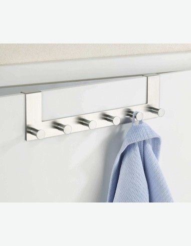 Celano - Türgarderobe aus Edelstahl mit 6 x Haken