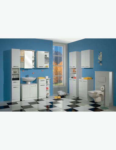 Blanco - Badezimmerschrank aus weißem Holzdekor