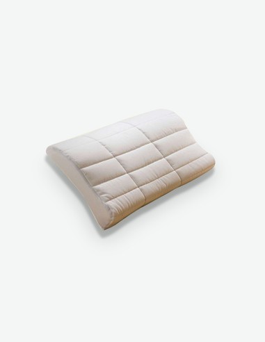 Memoryair - Cuscino in cotone e poliestere di colore bianco, imbottitura in schiuma visco-elastica