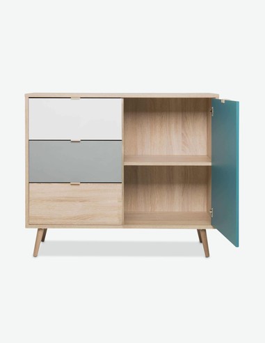 Caliope - Kommode in skandinavischem Design aus Holzdekor