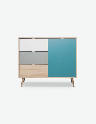 Caliope - Kommode in skandinavischem Design aus Holzdekor