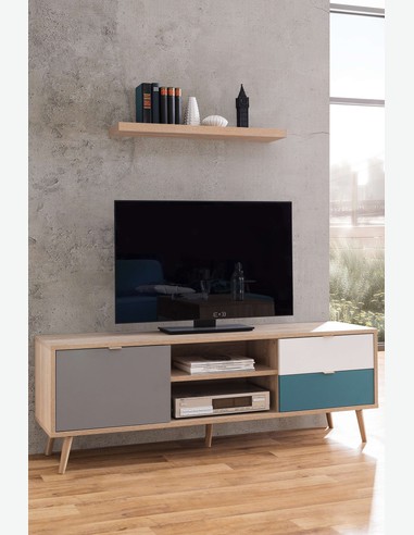 Caliope - TV Möbel in skandinavischem Design aus Holzdekor