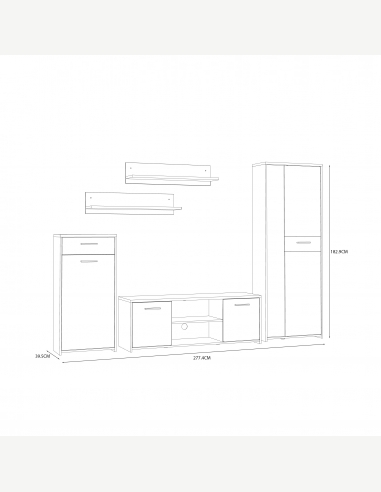 Pareti attrezzate soggiorno