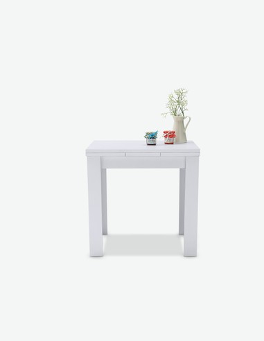 Merlox - Ausziehbarer Esstisch in 2 verschiedenen Farben verfügbar - weis