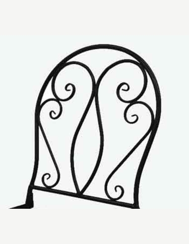 Stuhllehne vom Balkonset aus Metall Mira