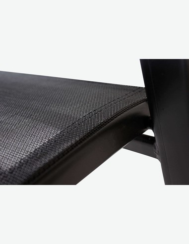 Piola - Stapelbarer Stuhl, aus schwarzem Metall. Ideal für den Außenbereich, witterungsbeständig und sehr robust