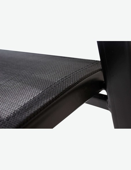 Piola - Stapelbarer Stuhl, aus schwarzem Metall. Ideal für den Außenbereich, witterungsbeständig und sehr robust