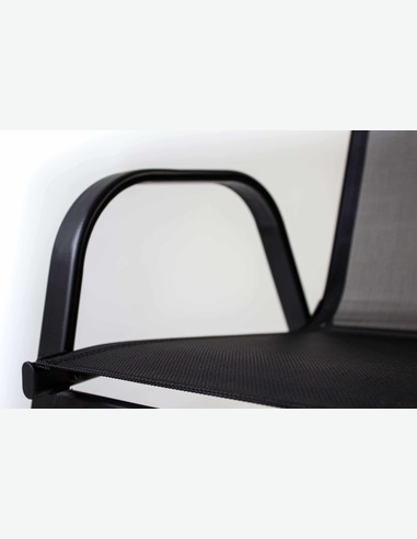 Piola - Stapelbarer Stuhl, aus schwarzem Metall. Ideal für den Außenbereich, witterungsbeständig und sehr robust