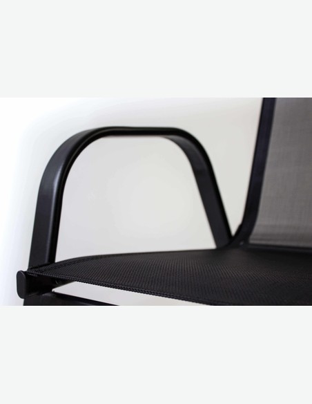 Piola - Stapelbarer Stuhl, aus schwarzem Metall. Ideal für den Außenbereich, witterungsbeständig und sehr robust