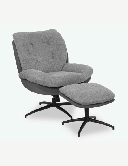 Garry - Tv Sessel mit Hocker