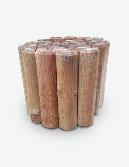 Rolli - Beetumrandung aus imprägniertem Nadelbaumholz, mit abgerundetem Kopf
