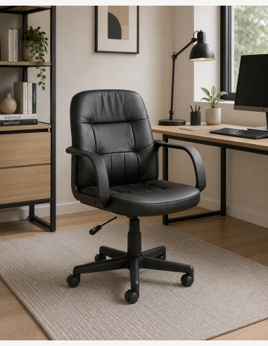 Comodi - Bürostuhl in Kunstleder, schwarz 2